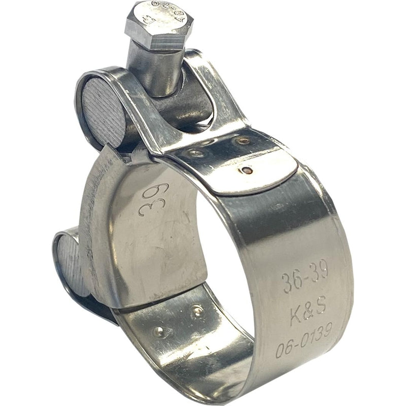 K&S STAINLESS STEEL CLAMP 1.41'-1.53' / 36-39MM