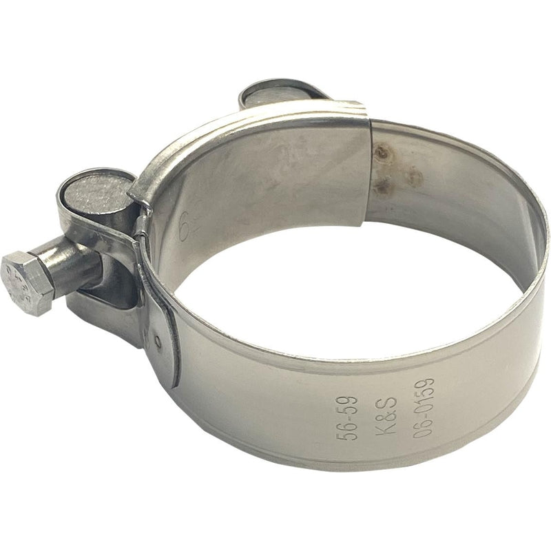 K&S STAINLESS STEEL CLAMP 2.20'-2.32' / 56-59MM