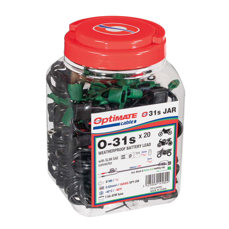 Tecmate CABLE SAE - ANNEAUX 1/4"/M6 (JAR OF 20)