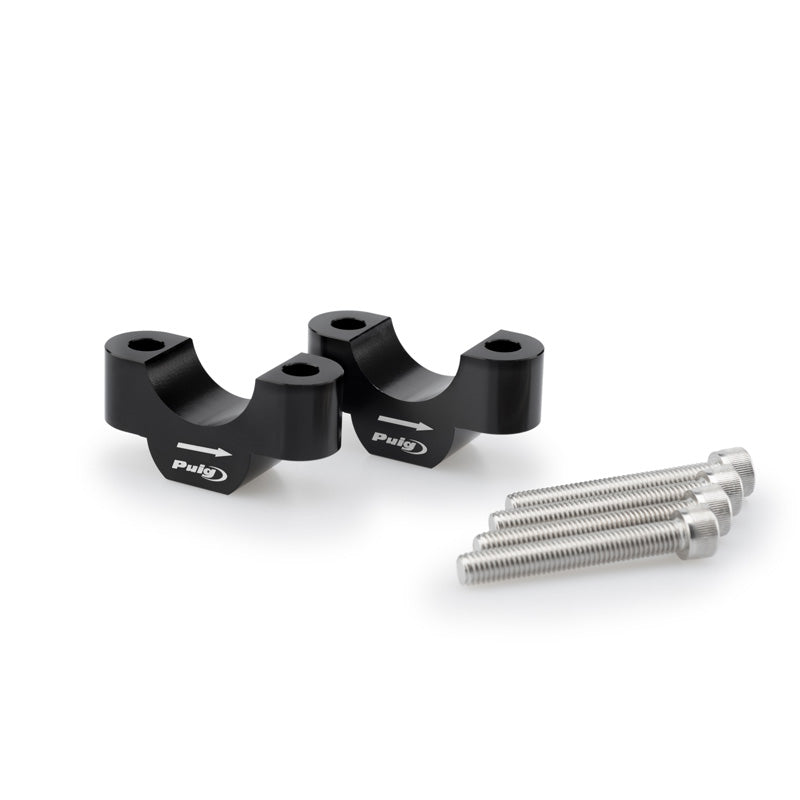 Puig 32MM HANDLEBAR RISERS, 20MM HIGH, BLACK