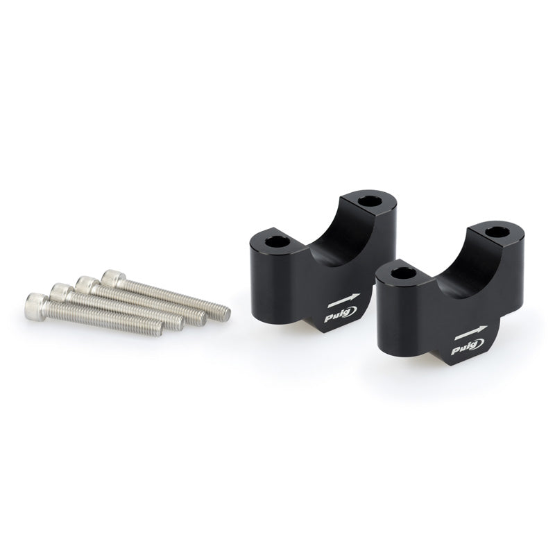 Puig 32MM HANDLEBAR RISERS, 30MM HIGH, BLACK