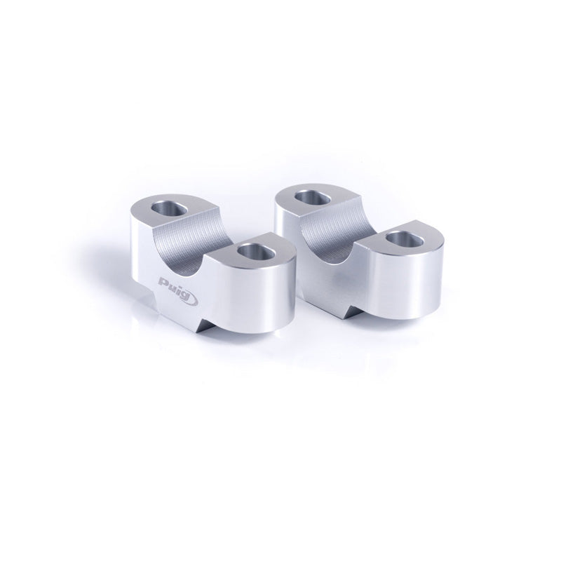 Puig 29MM HANDLEBAR RISERS, 30MM HIGH, SILVER