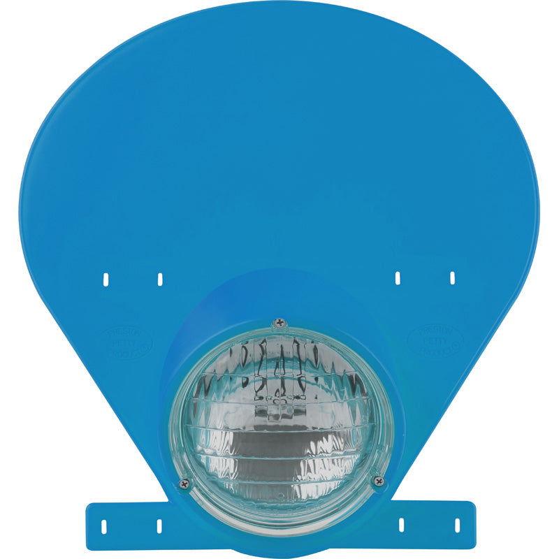 Polisport HEADLIGHT NUMBER PLATE WITH HALOGEN BULB BLUE