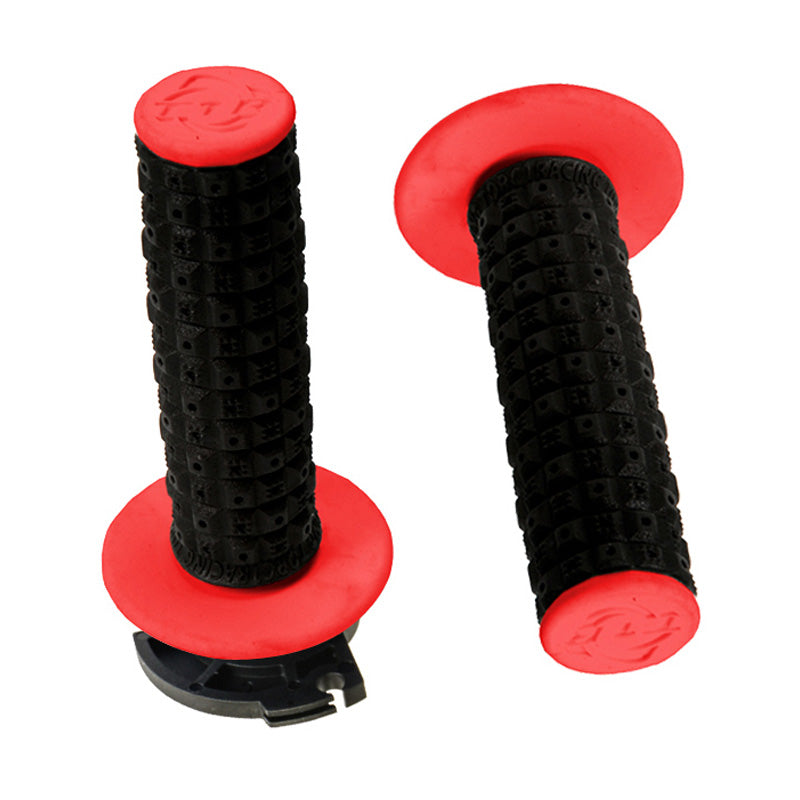 Torc-1 DEFY ENDURO MX LOCK ON GRIPS BLACK / RED INCLUDES