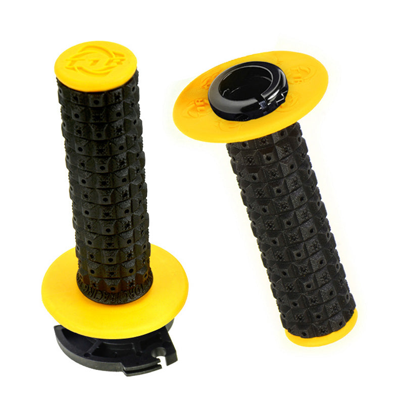 Torc-1 DEFY ENDURO MX LOCK ON GRIPS BLACK / YELLOW INCLUDES