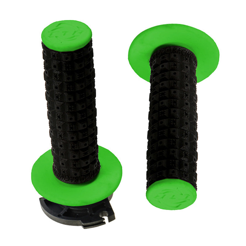 Torc-1 DEFY ENDURO MX LOCK ON GRIPS BLACK / GREEN INCLUDES