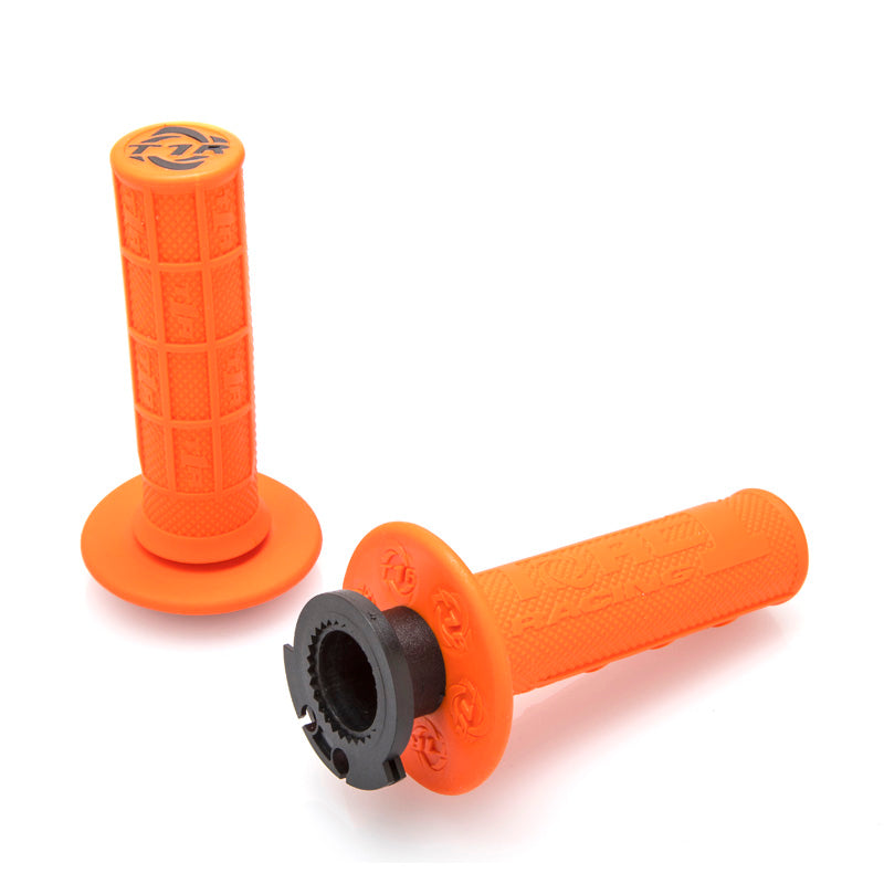 Torc-1 DEFY HOLE SHOT MX LOCK ON GRIPS 1/2 WAFFLE ORANGE / INCLUDES