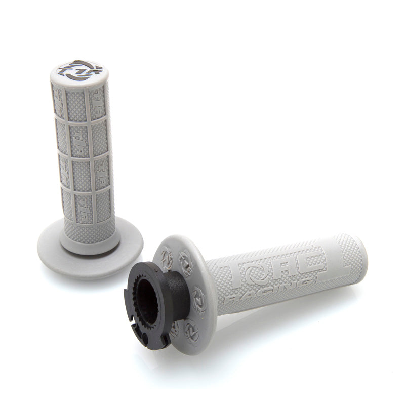 Torc-1 DEFY HOLE SHOT MX LOCK ON GRIPS 1/2 WAFFLE GRAY / INCLUDES