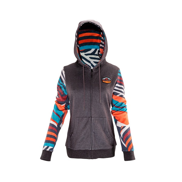 Leatt Hoodie Prem ZIP WOM Stripes