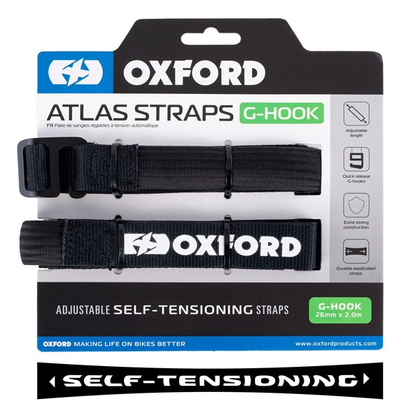 OxfordProducts Strap G-hook Atlas 17MM X 2M BK QTY2