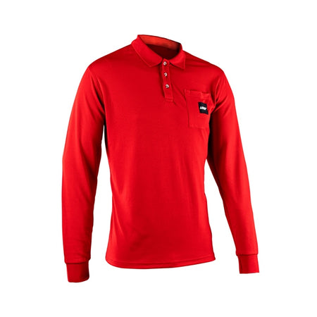 Leatt Shirt Polo Long Team Chili RD