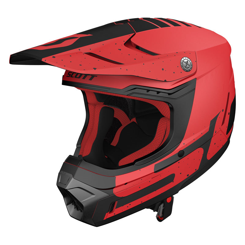 Scott 350 EVO PLUS TEAM HELMET - Red/Black