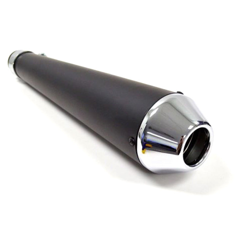 Emgo REVERSE CONE MUFFLER BLACK CHROME