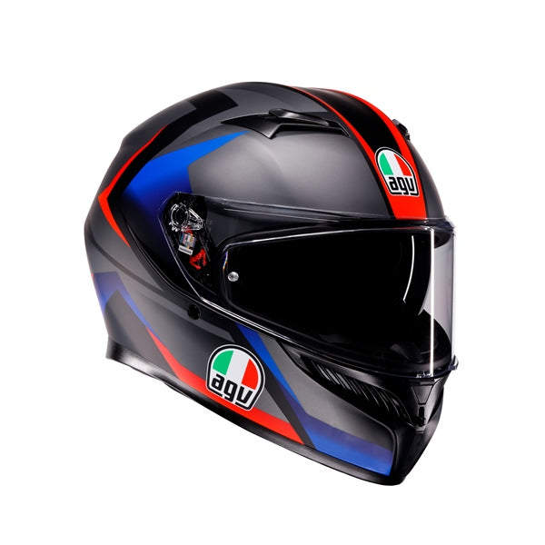 AGV Helm K3 Striga MAT Bk/bl/rd