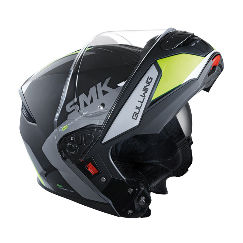 SMK Helmets GULLWING HELMET - Kresto Black/Grey/Yellow Matte