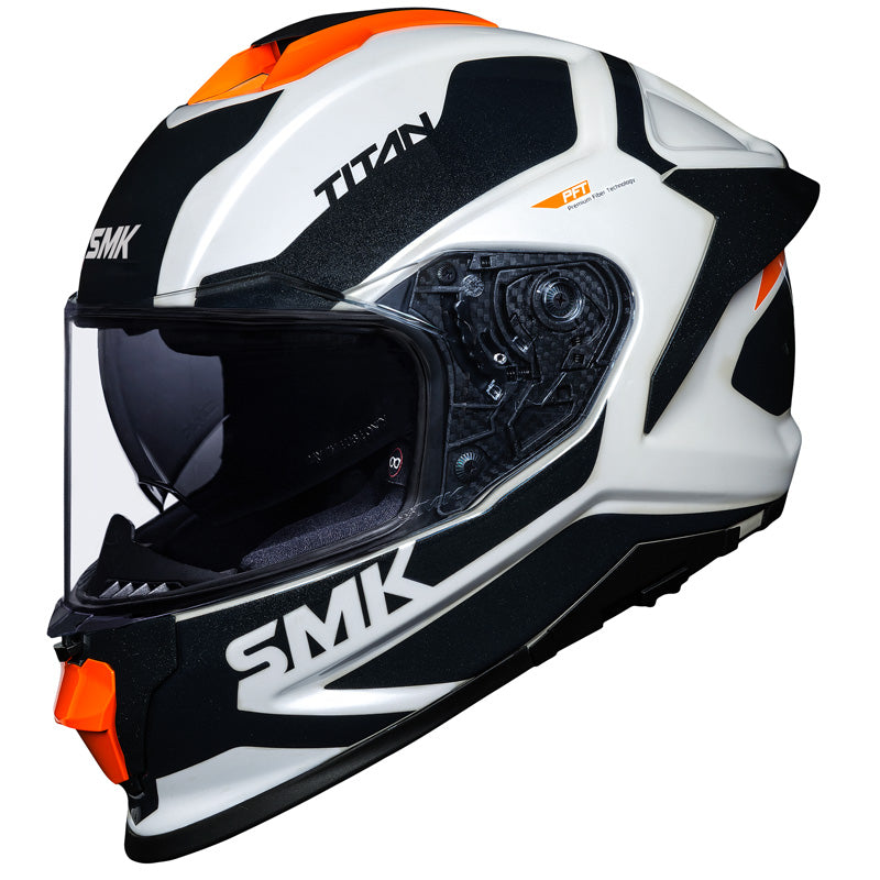 SMK Helmets TITAN PFT HELMET - Arok White/Grey/Orange