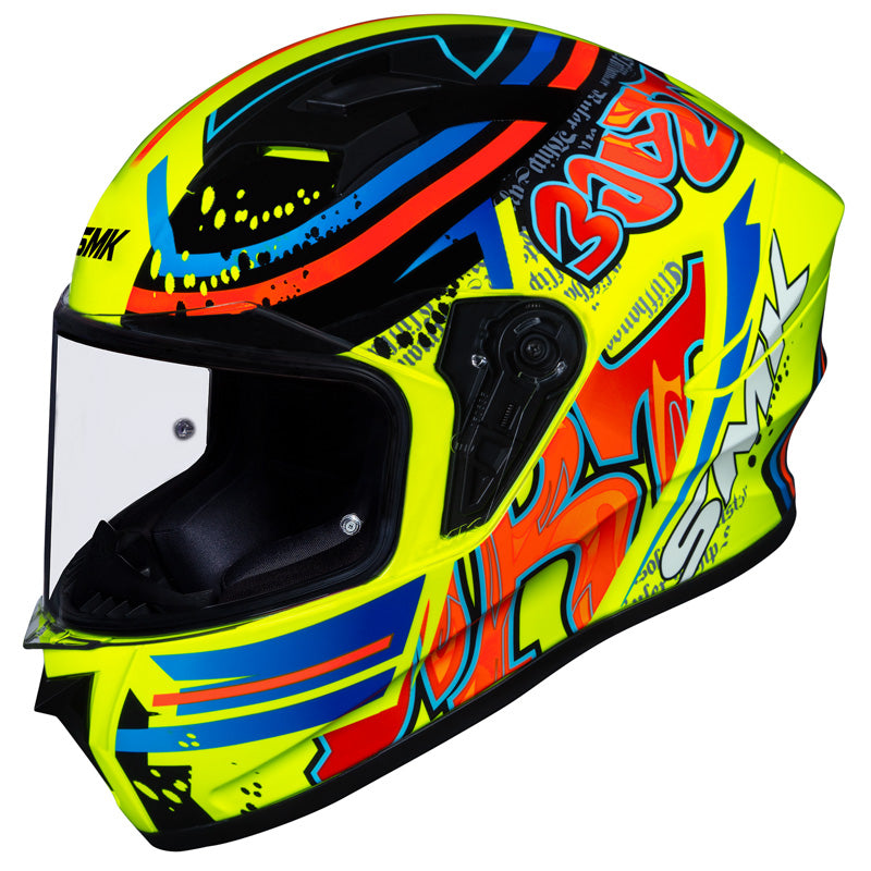 SMK Helmets STELLAR HELMET - Graffiti Yellow/Red/Orange