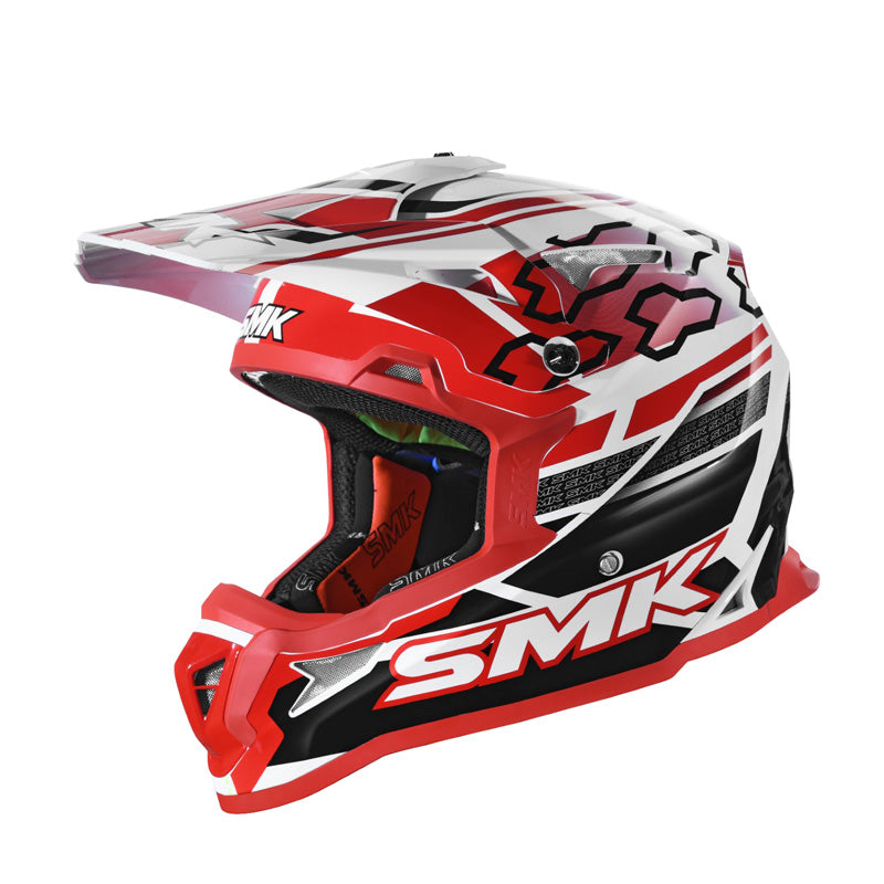 SMK Helmets ALLTERRA HELMET - Tribou White/Black/Red