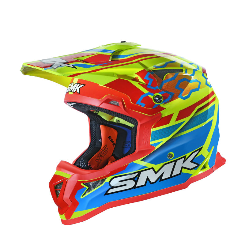 SMK Helmets ALLTERRA HELMET - Tribou Yellow/Blue/Red