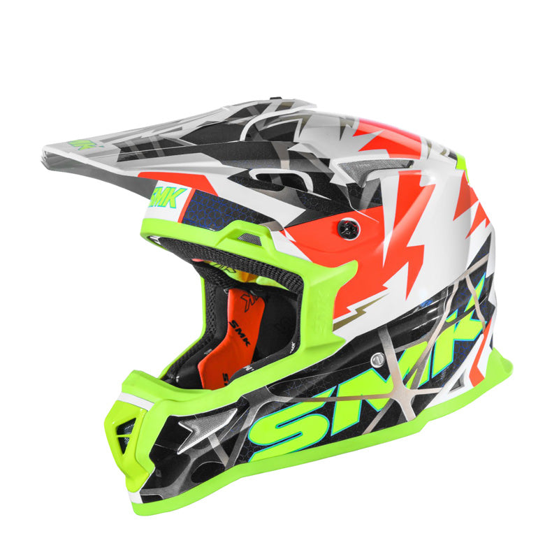 SMK Helmets ALLTERRA HELMET - Fulmine White/Orange/Yellow