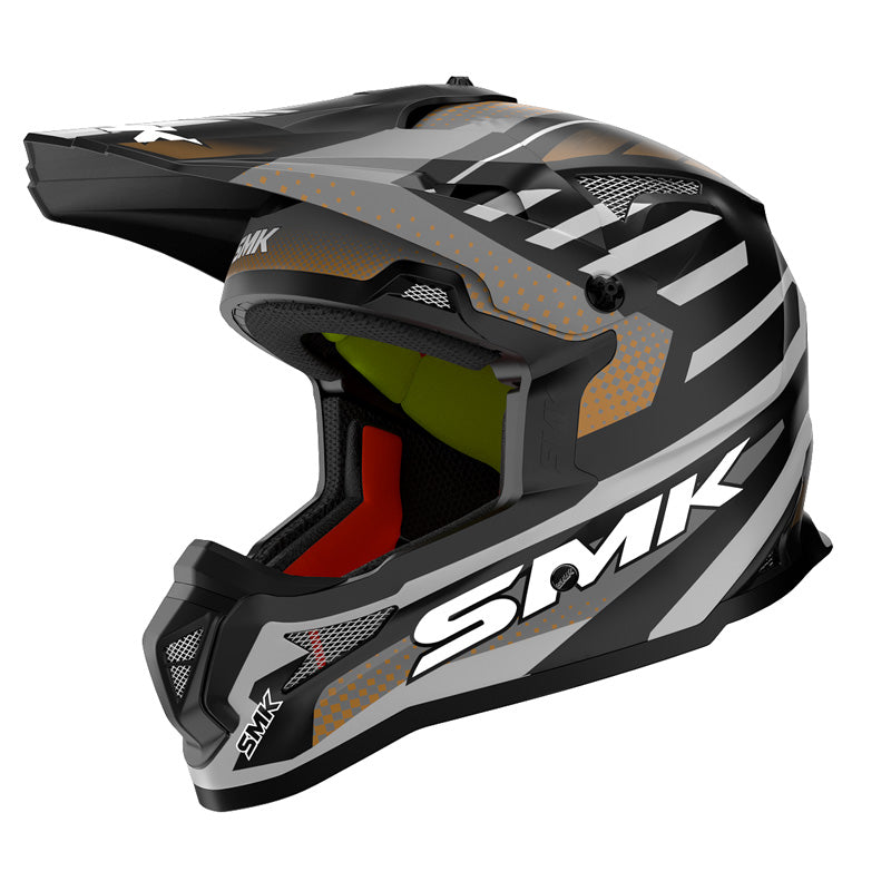 SMK Helmets ALLTERRA HELMET - Bulldozer Black/Grey/Orange (Matte)