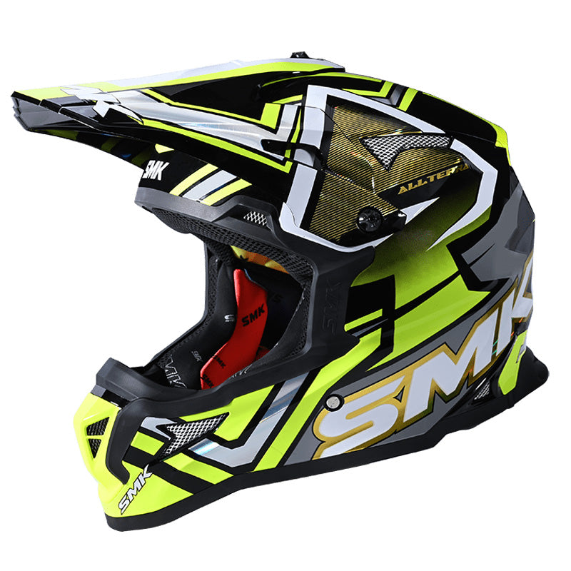 SMK Helmets ALLTERRA HELMET - X-Aces Black/Grey/Yellow