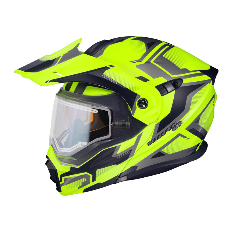 Scorpion EXO-AT950 -NOW HELMET - ELLWOOD (ELECTRIC -SHIELD) - Hi-Viz