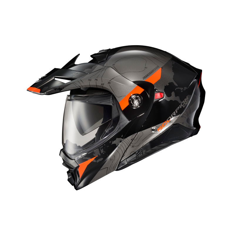 Scorpion EXO-AT960 HELMET - Topographic Black/Orange