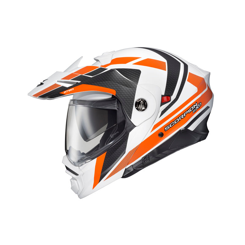 Scorpion EXO-AT960 HELMET - Hicks White/Orange