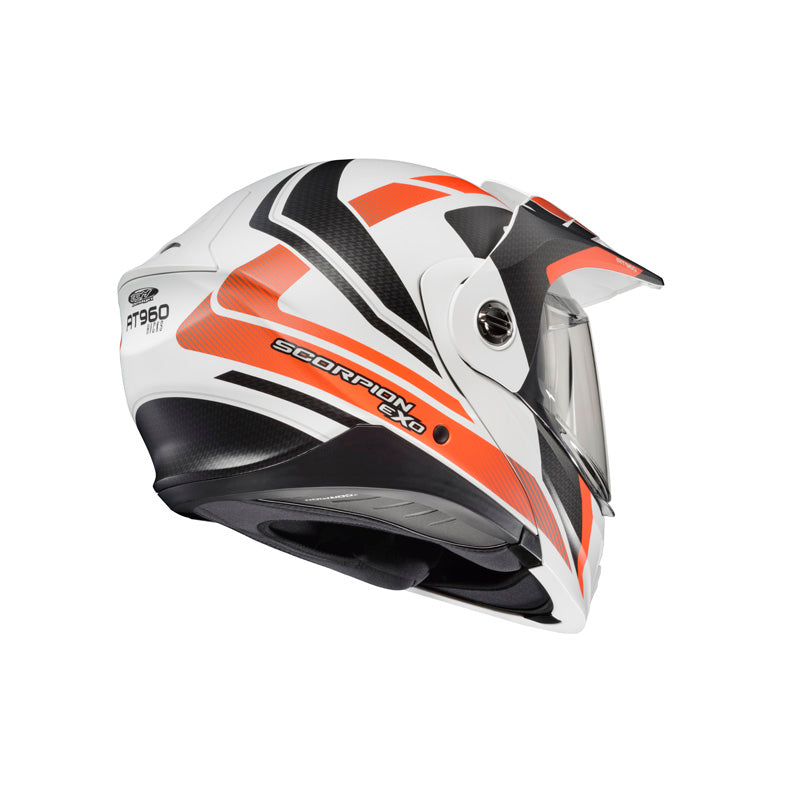 Scorpion EXO-AT960 HELMET - Hicks White/Orange