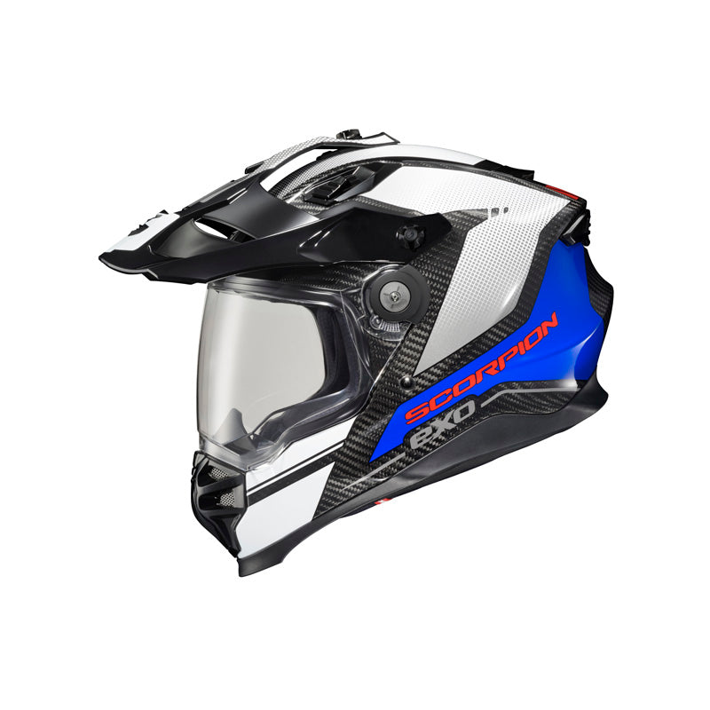 Scorpion EXO-XT9000 CARBON HELMET - Trailhead White/Blue