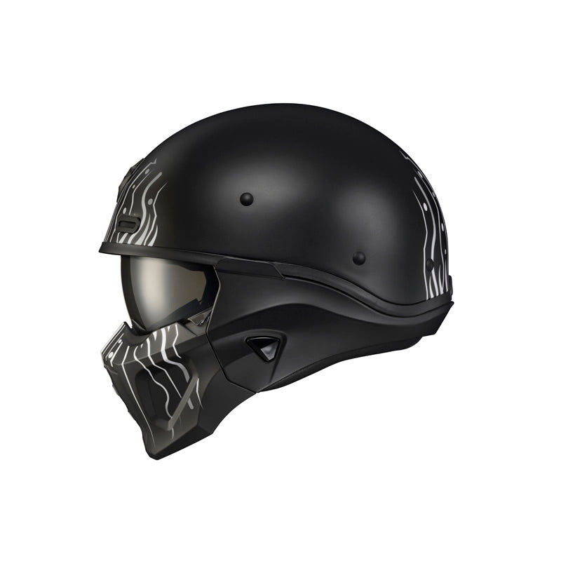 Scorpion COVERT-X HELMET - Tribe Matte Black/White