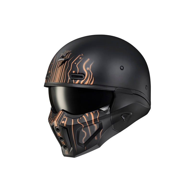 Scorpion COVERT-X HELMET - Tribe Matte Black/Copper