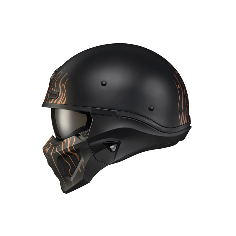 Scorpion COVERT-X HELMET - Tribe Matte Black/Copper
