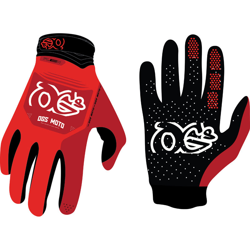 Ogs FLEX MX JUNIOR GLOVES RED