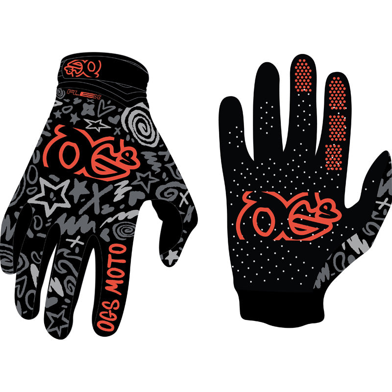 Ogs FLEX MX JUNIOR GLOVES DOODLE/PUNK