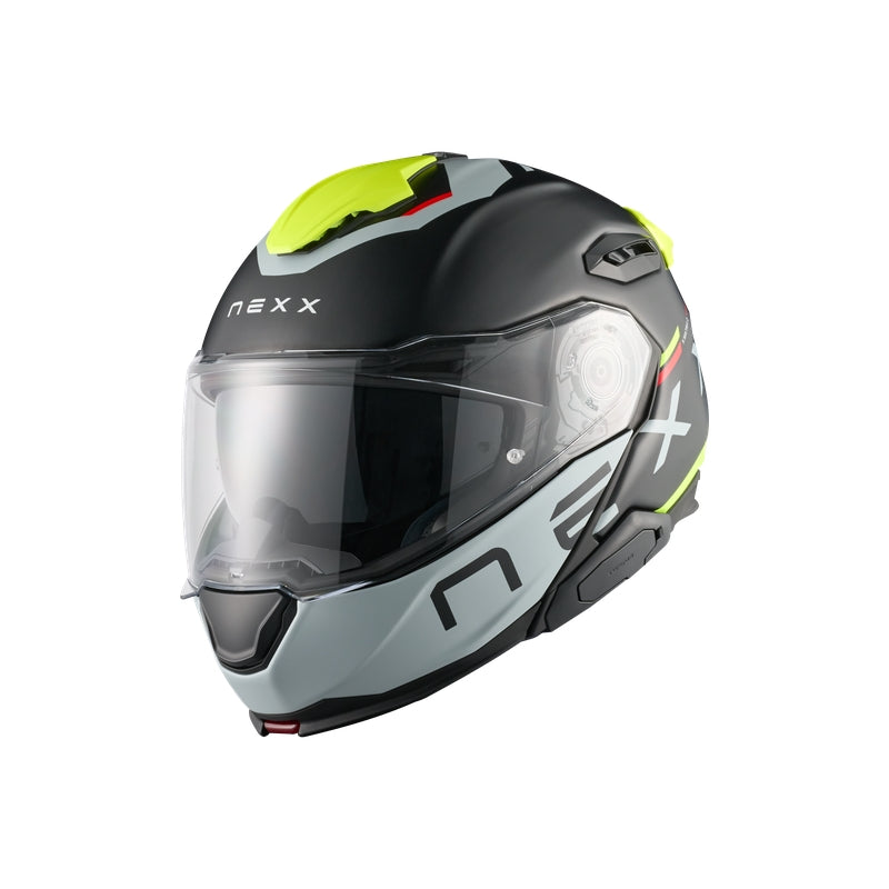 Nexx X.LIFETOUR Strada Modular Helmet - Grey/Fluo Yellow