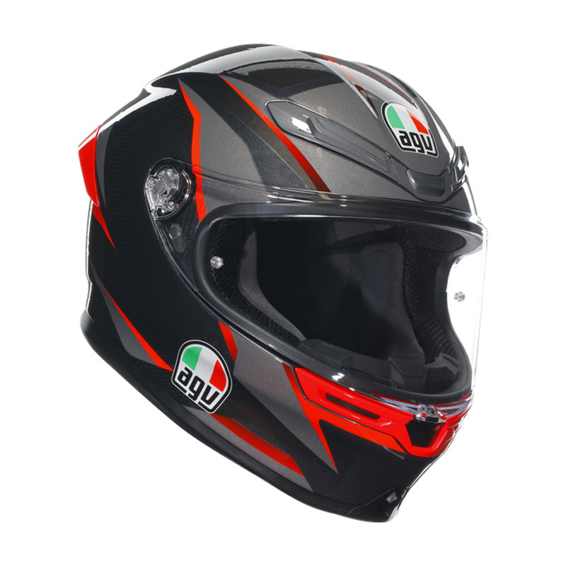 AGV K6 S SLASHCUT BLACK/GREY/RED