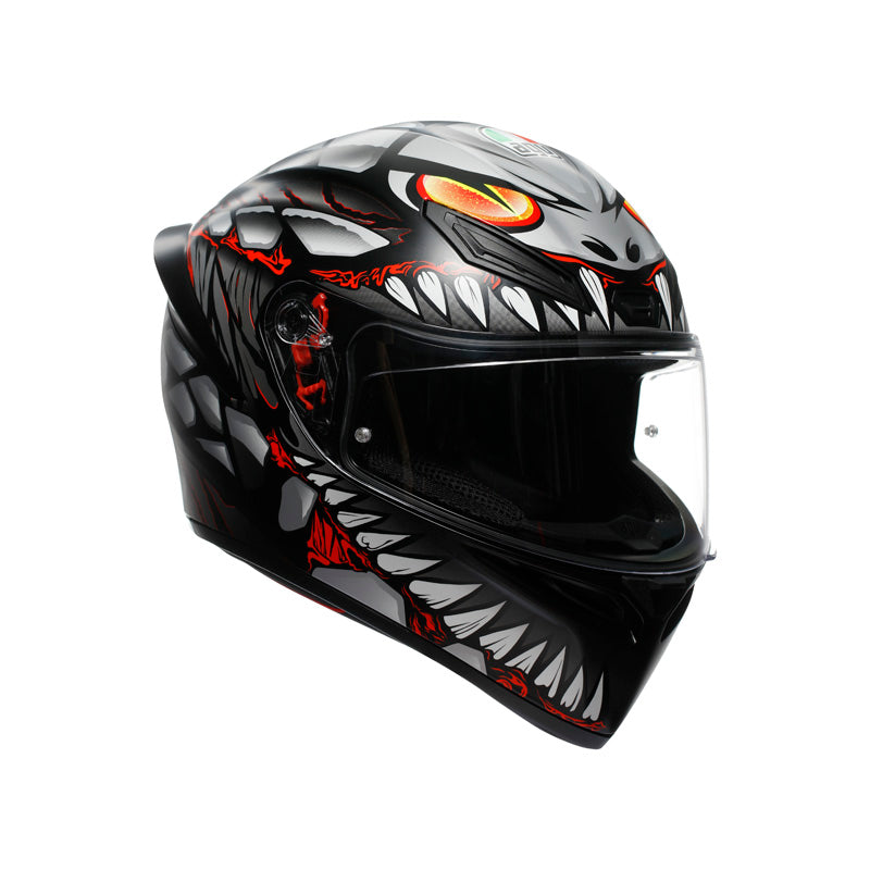 AGV K1 S LYZARD MATT BLACK/GREY/RED (M)