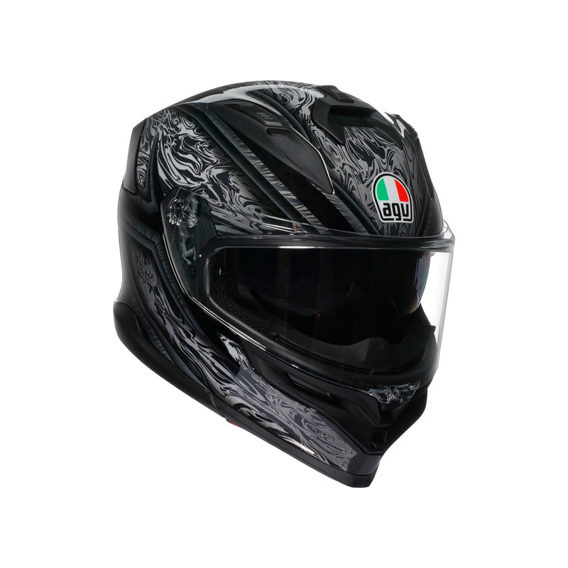 AGV K7 DAMASCUS BLACK/SILVER