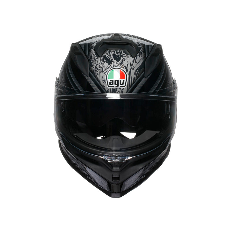 AGV K7 DAMASCUS BLACK/SILVER