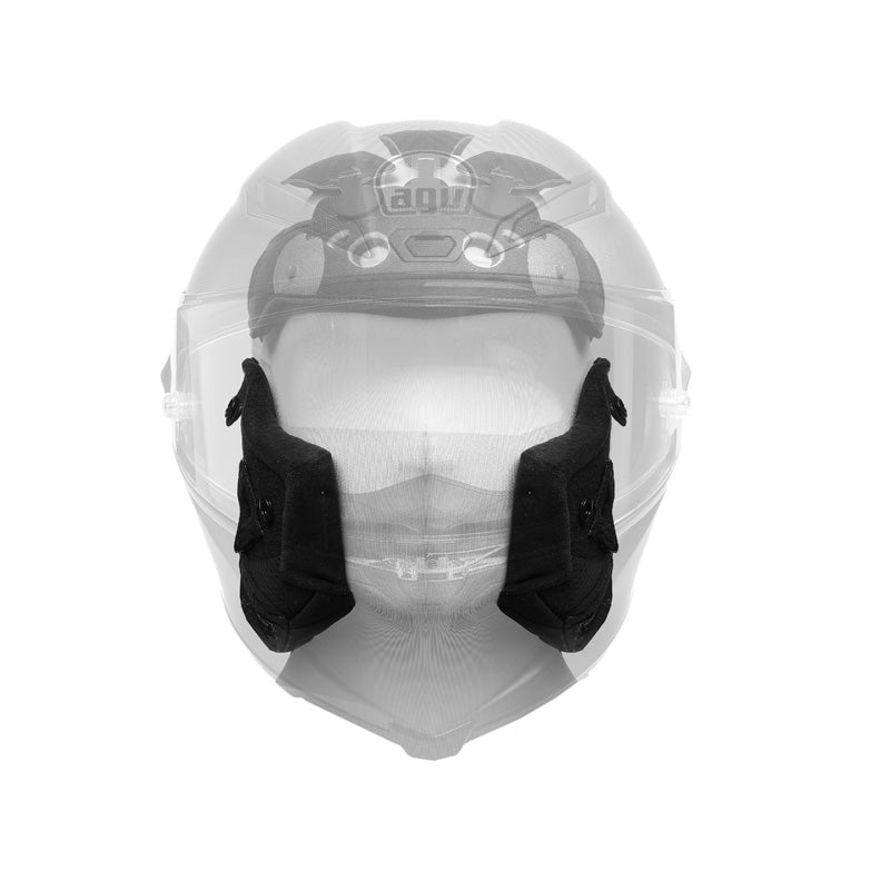 AGV CHEEK PADS - BLACK/RED PISTA GP RR