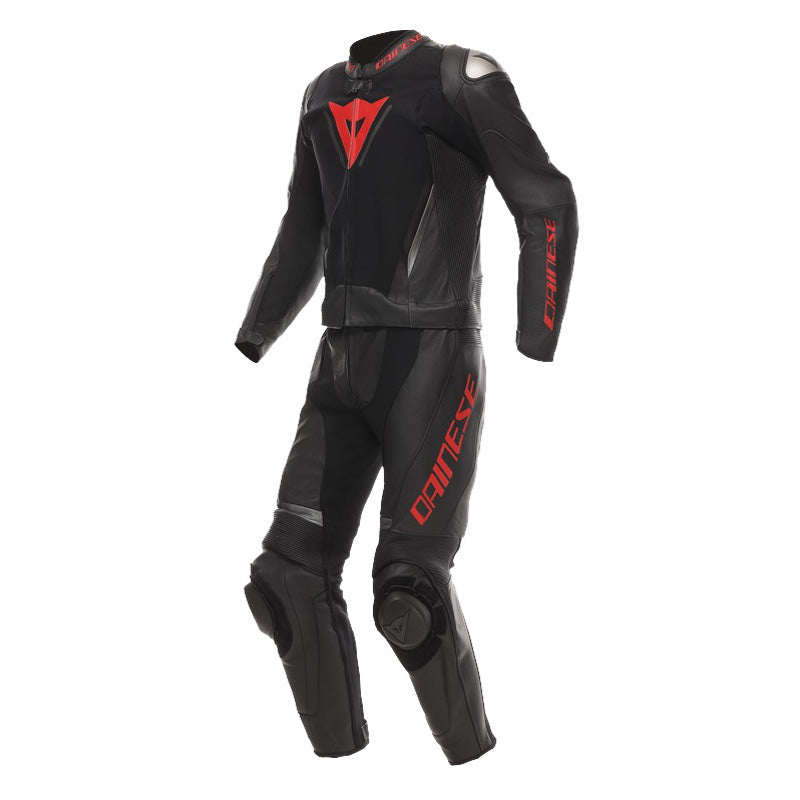 Dainese DEMON SPRINT PERF 2PC LEATHER SUIT BLACK/RED
