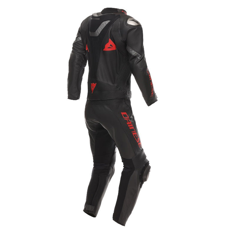 Dainese DEMON SPRINT PERF 2PC LEATHER SUIT BLACK/RED