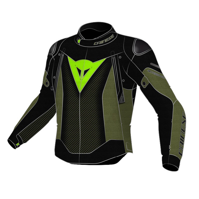Dainese SUPER SPRINT D-DRY JACKET BLACK/GREEN/FLUO YELLOW (54)