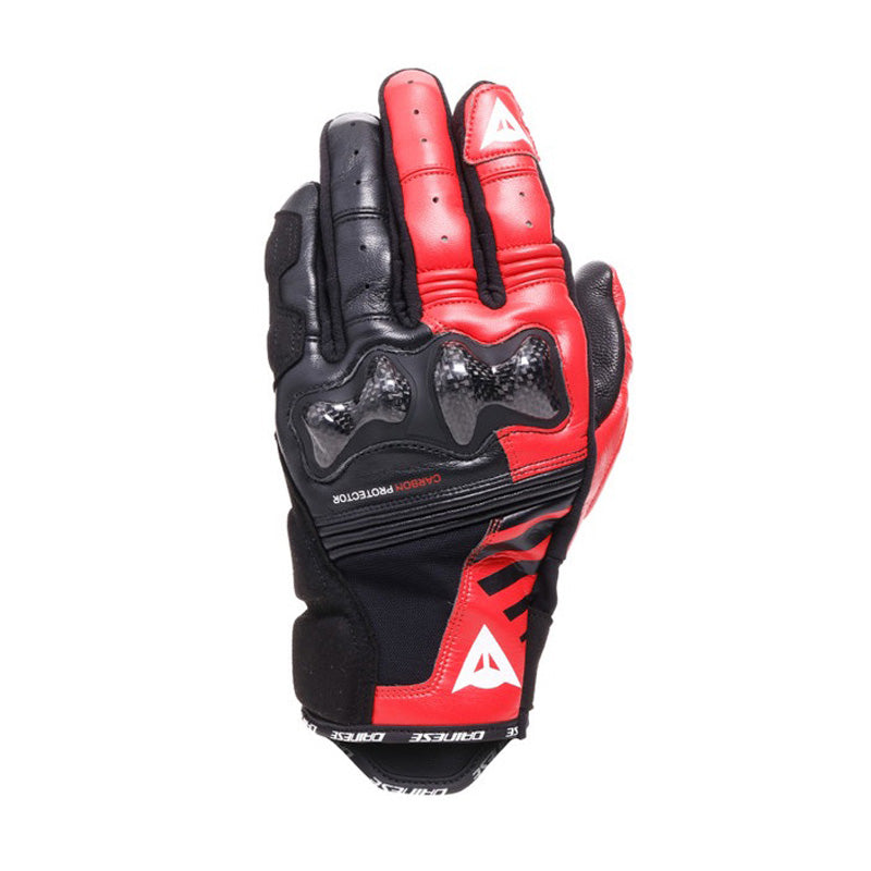 Dainese REACTO CARBON SHORT GLOVES BLACK/RED LAVA