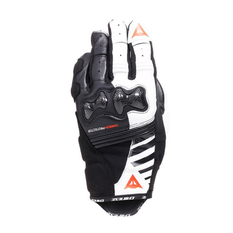 Dainese REACTO CARBON SHORT GLOVES WMN BLACK/WHITE/FLUO RED