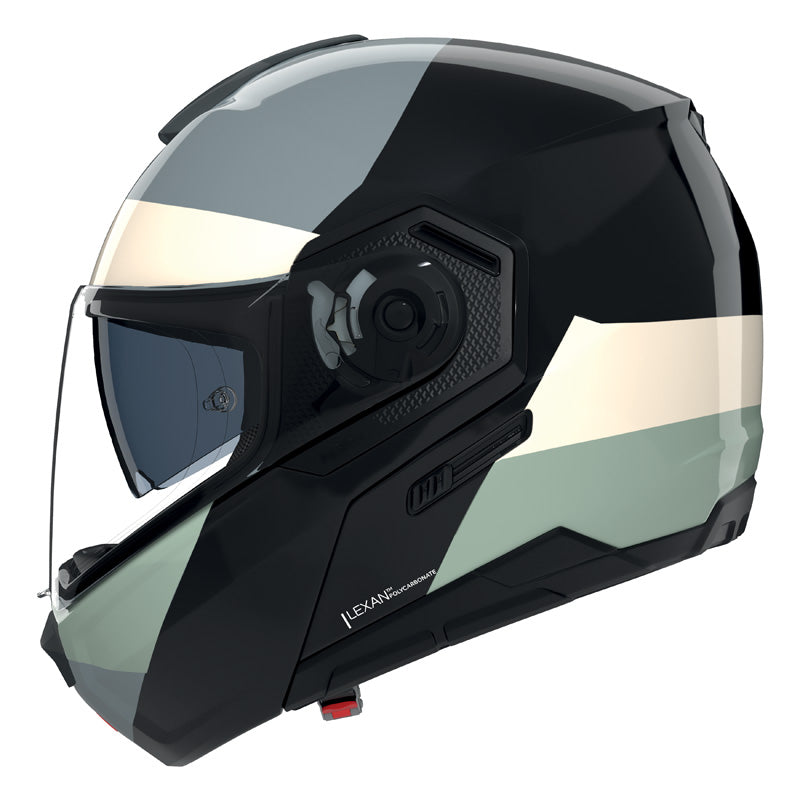Nolan N90-3 BLOCCO WHITE/GREY/GREEN