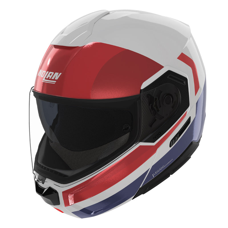 Nolan N90-3 ROBOTO WHITE/RED/BLUE