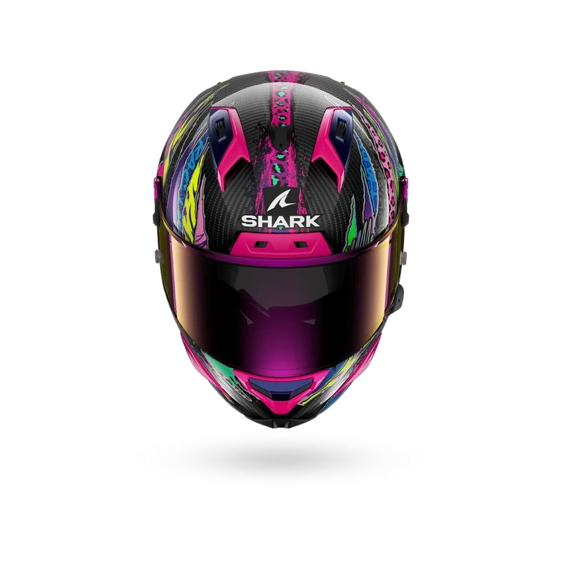 Shark Aeron Fawn Helmet - Violet/Yellow -